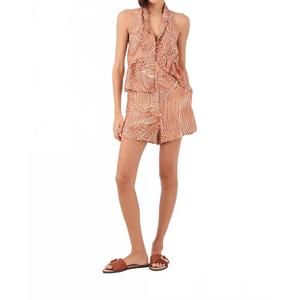 NEW DRESS TO cupuaçu lagoon printed shorts in terracotta